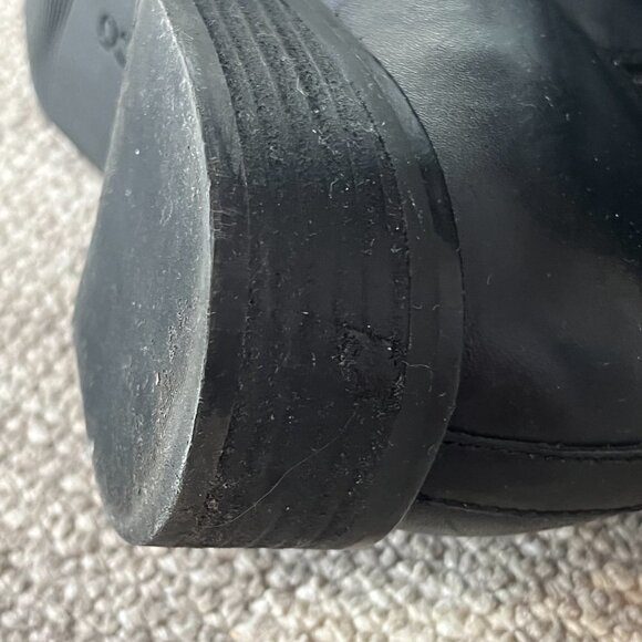 ECCO tall leather boots black 38 women buckle - Picture 7 of 11